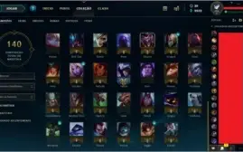 Vendo conta com borda gold prata II com 21 skins 69 campeões