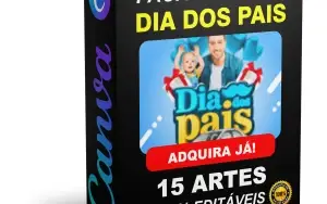 Pack Canva Dia dos Pais Vol 2 - 15 Artes Editáveis