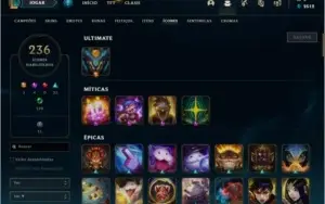 Conta de lol 189 skins