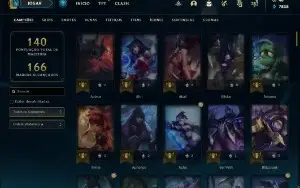 League of Legends Mestre s12 / 112 Champs / 151 Skins