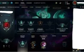 Conta lol 110 campeões, 50skins, 40k Essência azul plat1