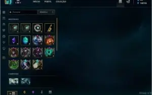 Conta de League Of Legends Gold 1 com borda de DIAMANTE
