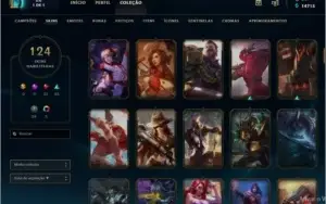 Conta de League Of Legends Gold 1 com borda de DIAMANTE