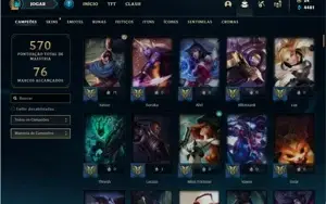 Conta prata 3 com 141 Champs e 221 Skins + 4 Vitoriosas