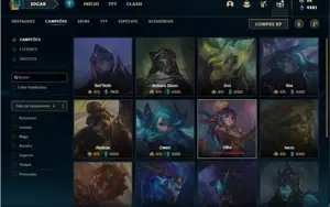 Conta prata 3 com 141 Champs e 221 Skins + 4 Vitoriosas