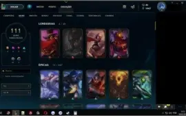 Conta League of Legends lvl 90 - 133 campeões - 111 Skins