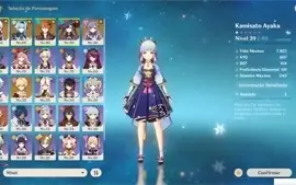 ✨ CONTA GENSHIN IMPACT COM AYAKA EULA CHILDE + DOIS T5 ✨