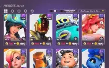 T3 arena 10k troféus 26/28 heróis 31 skins Rank platina