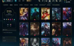 Platina 4 com TODOS os Champs e 225 Skins ( SUP / ADC )