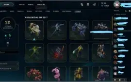 Vendo conta league os legends, +200 skins