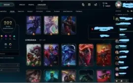 Vendo conta league os legends, +200 skins