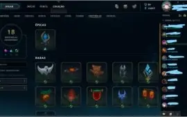 Vendo conta league os legends, +200 skins