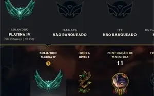 conta lol mmr de diamante