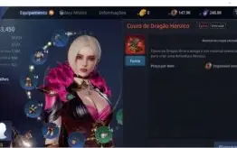 conta Lv 43/ 43k de poder com Couro de Dragão Heroico