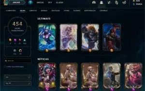CONTA RARA COM 450 SKINS e + de 800 PONTOS DE MAESTRIA