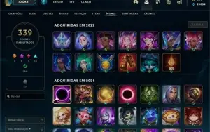 CONTA RARA COM 450 SKINS e + de 800 PONTOS DE MAESTRIA