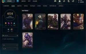 CONTA RARA COM 450 SKINS e + de 800 PONTOS DE MAESTRIA