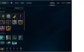 CONTA NO LOL, TODOS OS CAMPEÕES, MUITAS SKINS RARAS, OURO 3