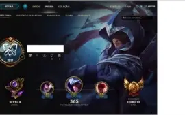 CONTA NO LOL, TODOS OS CAMPEÕES, MUITAS SKINS RARAS, OURO 3
