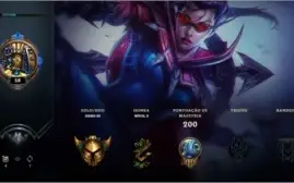 CONTA LOL OURO 3 COM 46 CAMPEÕES E 13 SKINS