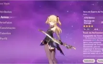 Diluc lv 80 arma 80 com 1 constelação.8500+ gemas AR43