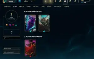 Platina 4 com 30 Champs e 3 Skins