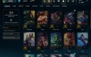 Platina 4 com 30 Champs e 3 Skins