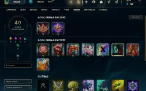 Platina 4 com 30 Champs e 3 Skins