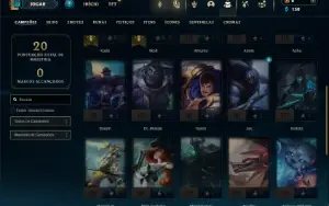 Platina 4 com 30 Champs e 3 Skins
