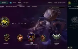 Conta League of Legends - PRATA 5 - 4 Skins - Bonus de IP