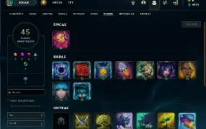 Ferro 2 com 40 Champs  e 4 Skins + 9 Fragmentos