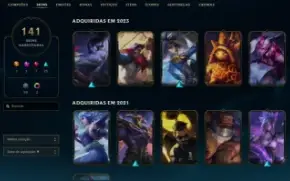 141 Skins / Platina 2 / 56 Emotes / 186 Icones