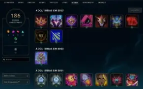141 Skins / Platina 2 / 56 Emotes / 186 Icones