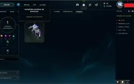 CONTA MAIN KATARINA COM SKINS PRESTÍGIO E ULTIMATE