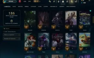 Unranked com 80 Champs e 9 Skins