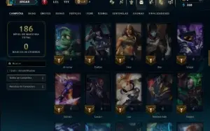 Unranked com 80 Champs e 9 Skins