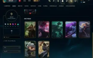 Unranked com 80 Champs e 9 Skins