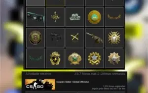 CONTA STEAM NIVEL 43 COM JOGOS E MEDALHAS NO CS GO