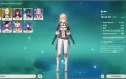Conta Genshin Rank 16 Jean+Diona+Xingqiu