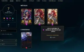 Conta com skin prestígio e borda rara exclusiva da Lux