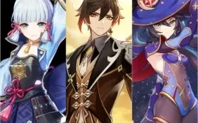 Conta com Ayaka, Zhongli e Mona (Perfeita para o Ayato)