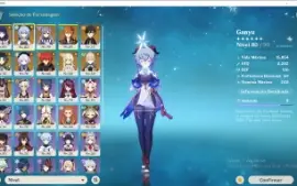 RaidenShogun+bis,Ganyu+bis,childe,Zhongli,cyno