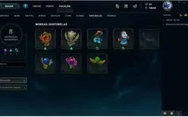 Conta de LOL: Borda Gold | Muitos espólios | Skins Vitoriosa
