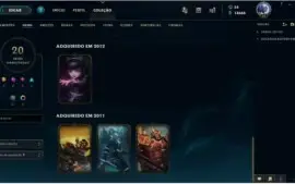 Conta de LOL: Borda Gold | Muitos espólios | Skins Vitoriosa