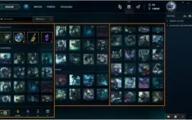 Conta de LOL: Borda Gold | Muitos espólios | Skins Vitoriosa