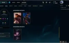 Conta de LOL: Borda Gold | Muitos espólios | Skins Vitoriosa