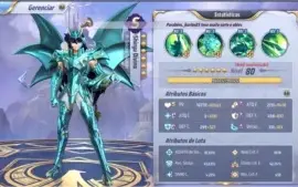 Conta Rank Lendário Saint Seiya Servidor A6 Aries