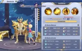 Conta Rank Lendário Saint Seiya Servidor A6 Aries