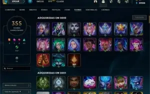 Conta 260 skins, todos champs, 40k de essencia. Prata 2
