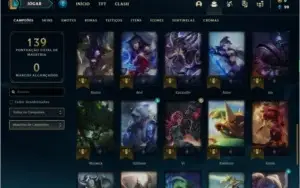 Conta ouro 4 com 3 skins e 42 champs